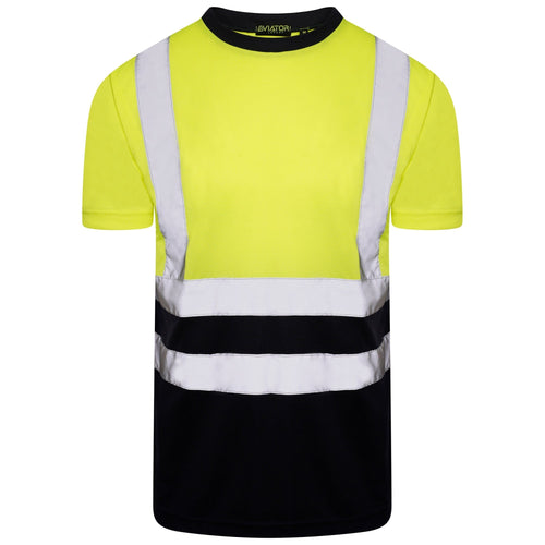Aviator London ISO 20471 Class 2 T-Shirt Yellow/Navy