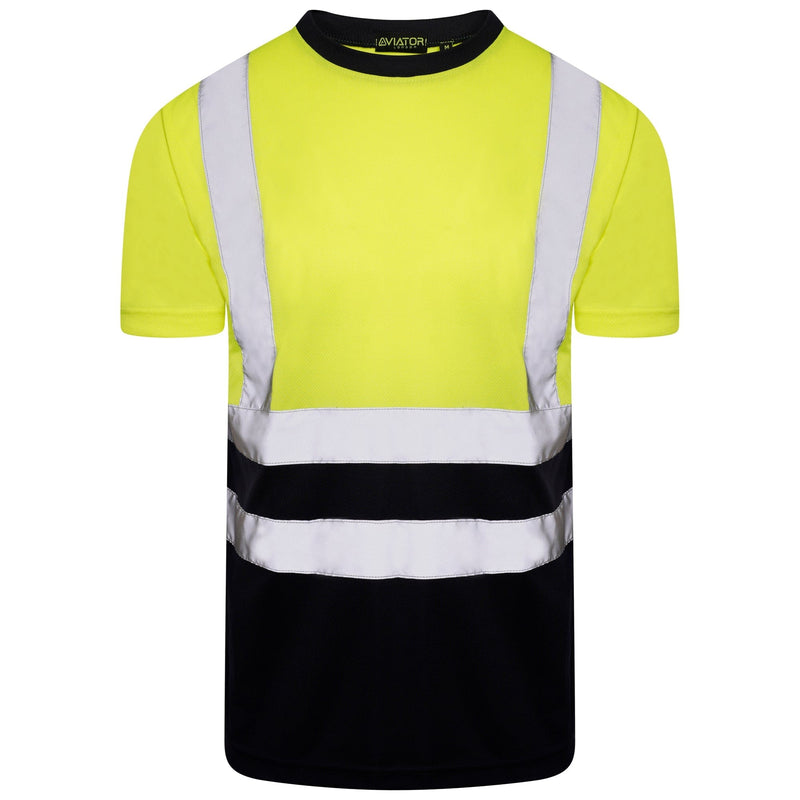 Aviator London ISO 20471 Class 2 T-Shirt Yellow/Navy