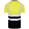 Aviator London ISO 20471 Class 2 T-Shirt Yellow/Navy