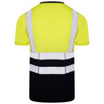 Aviator London ISO 20471 Class 2 T-Shirt Yellow/Navy