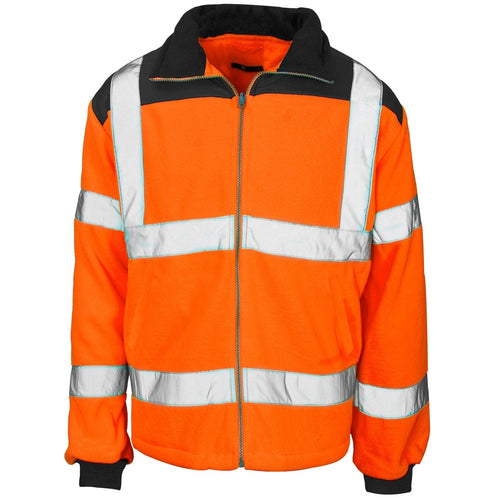Aviator London Jacket Hi Vis Orange Rain Patch Fleece Jacket