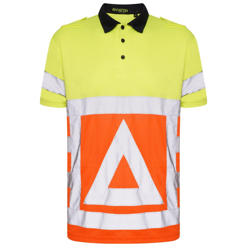 Aviator London Polo shirt Orange/Yellow / S High Vis Polo Shirt Traffic Control - Orange/Yellow