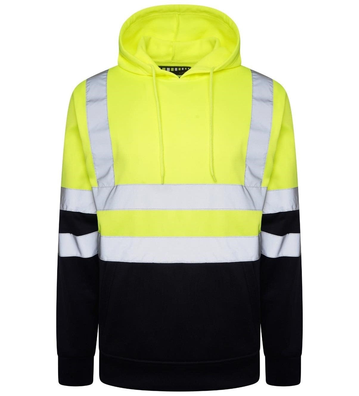 ISO 20471 Class 3 Yellow/Navy Pullover Hoodie - Aviator London