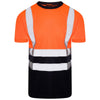 Aviator London S / ORANGE/NAVY ISO 20471 Class 2 T-Shirt Orange/Navy