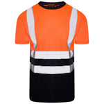 Aviator London S / ORANGE/NAVY ISO 20471 Class 2 T-Shirt Orange/Navy