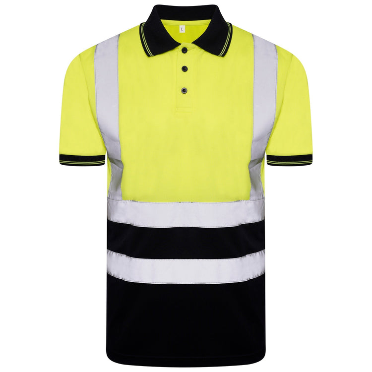 Aviator London S / YELLOW/NAVY ISO 20471 Class 2 Polo Shirt Yellow/Navy