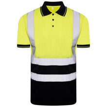 Load image into Gallery viewer, Aviator London S / YELLOW/NAVY ISO 20471 Class 2 Polo Shirt Yellow/Navy
