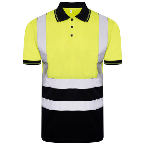 Aviator London S / YELLOW/NAVY ISO 20471 Class 2 Polo Shirt Yellow/Navy