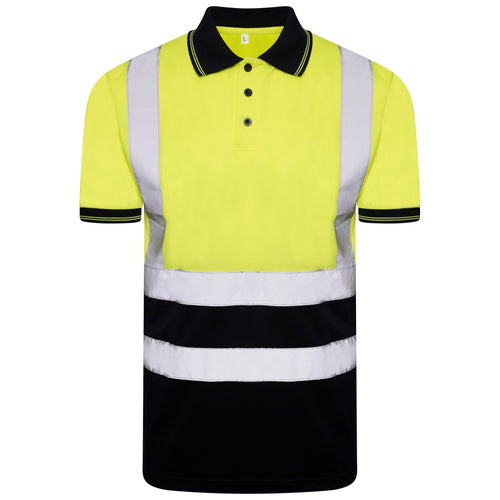 Aviator London S / YELLOW/NAVY ISO 20471 Class 2 Polo Shirt Yellow/Navy
