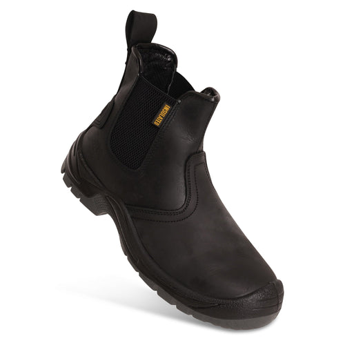 Aviator London WORK BOOTS Work Boots - Men's Steel Toe Cap - BLACK