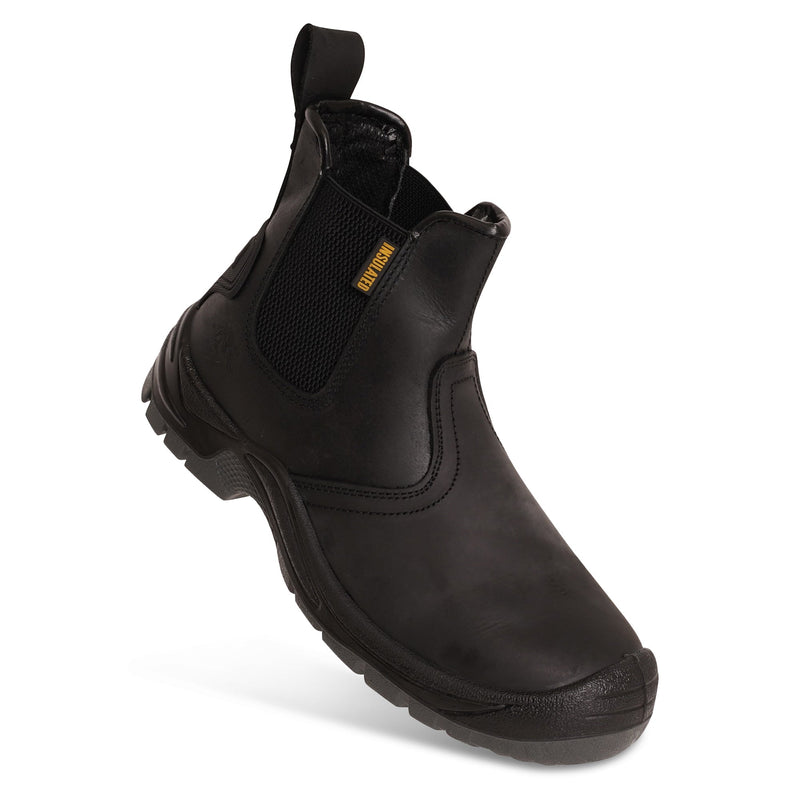 Aviator London WORK BOOTS Work Boots - Men's Steel Toe Cap - BLACK