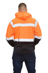 Aviator Work Wear High Vis EN ISO 20471 Class 3 - Orange/Navy 4 Pockets Zipper Hoodie