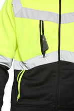 Load image into Gallery viewer, Aviator Work Wear High Vis EN ISO 20471 Class 3 - Yellow/Navy 4 Pockets Zipper Hoodie
