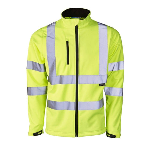 Hi Vis Softshell Jacket Yellow - Aviator London