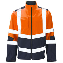 Load image into Gallery viewer, Supertouch Jacket High Vis Softshell Jacket Orange/Navy
