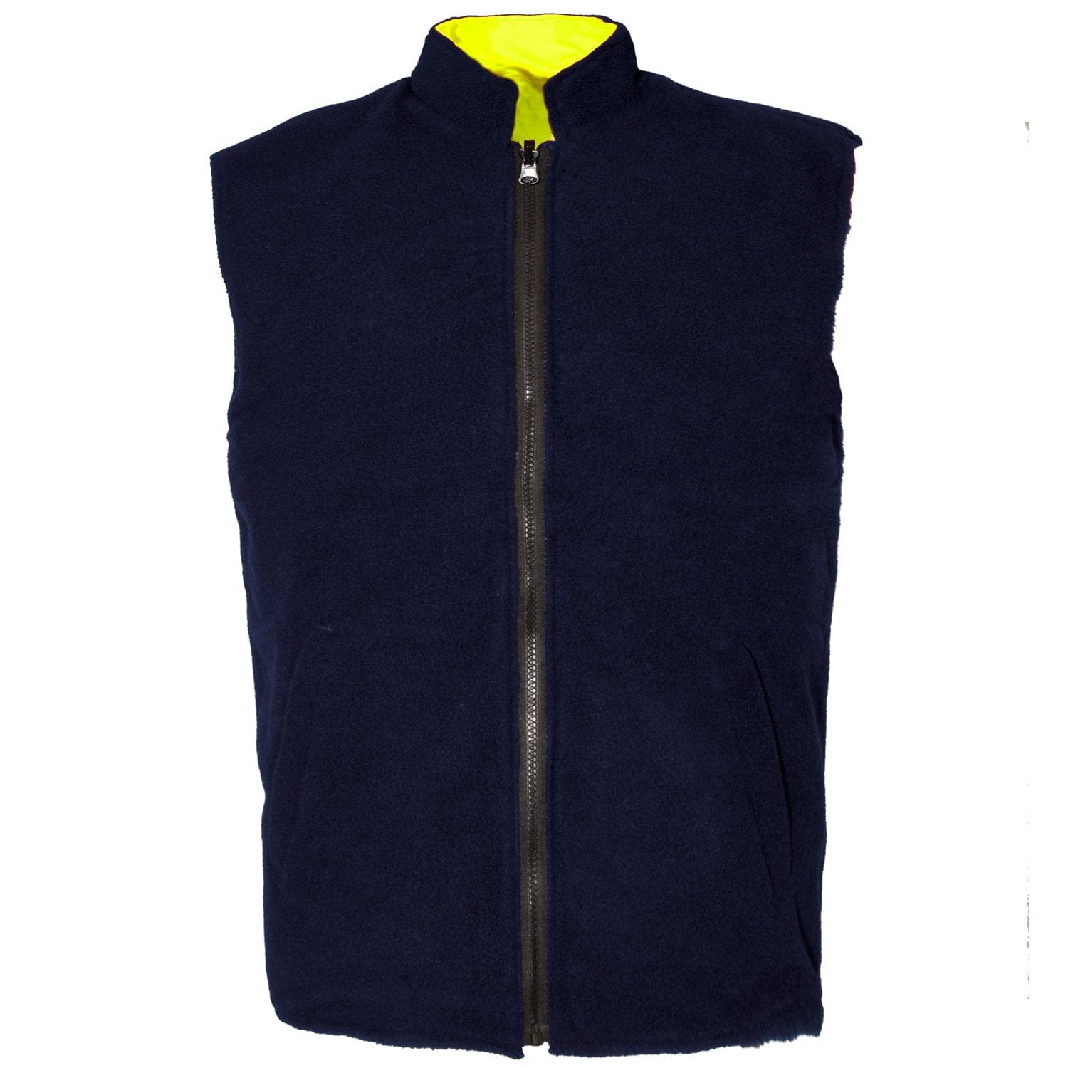Reversible Hi vis Bodywarmer Yellow - Aviator London